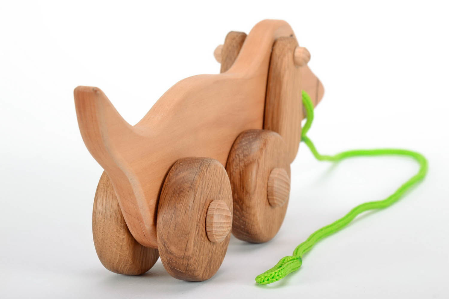 Brinquedo de andamento de madeira Cão foto 4