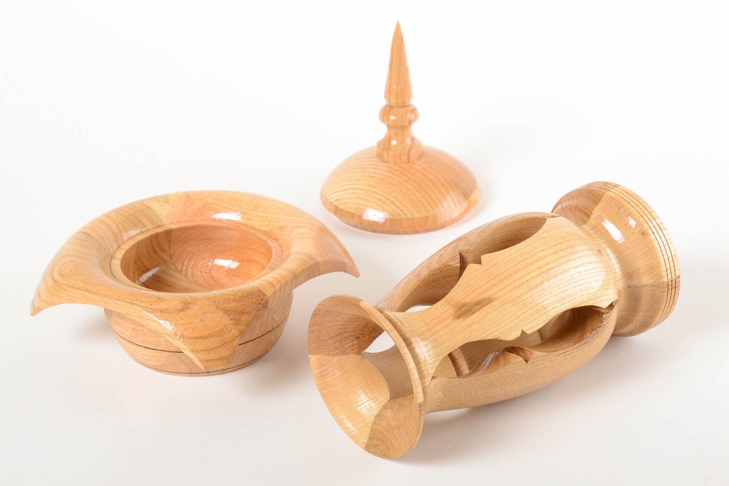 Изделия из дерева ручной работы шкатулка для украшений ваза для цветов фото 3