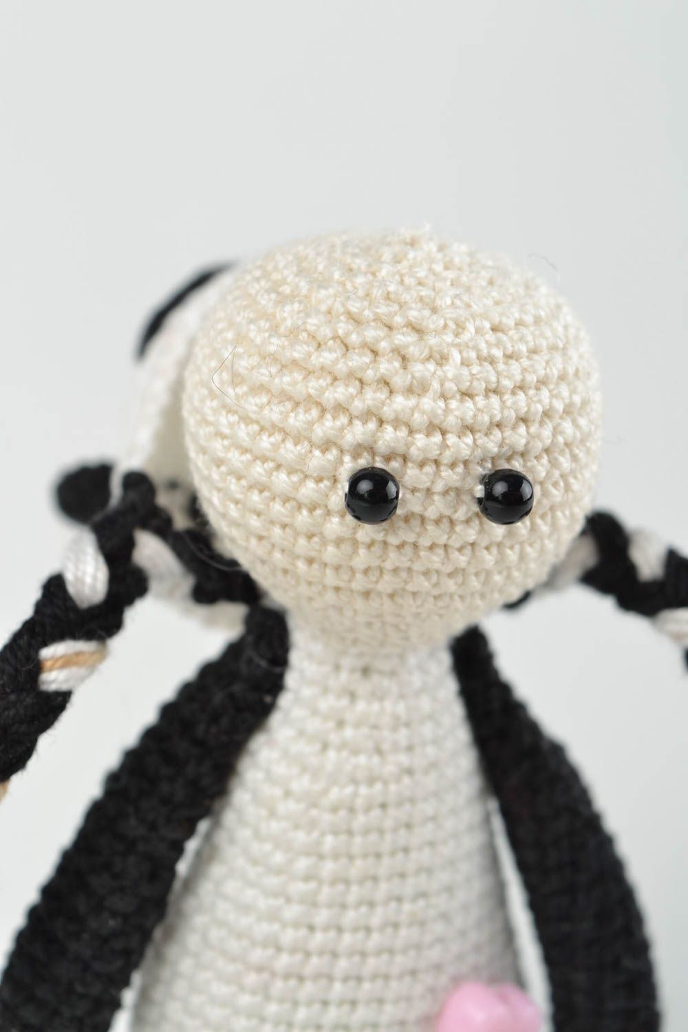 Gehäkelte Puppe handmade Stofftier Panda Geschenkidee für Kinder weich schön foto 4