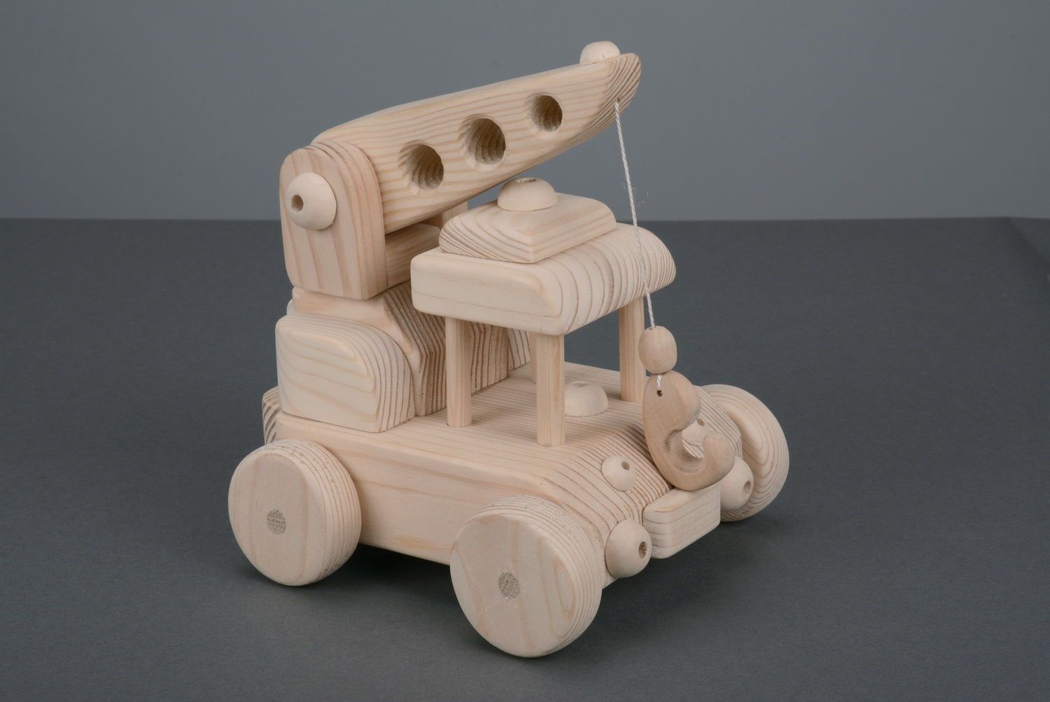 Handmade wooden toy Crane photo 2