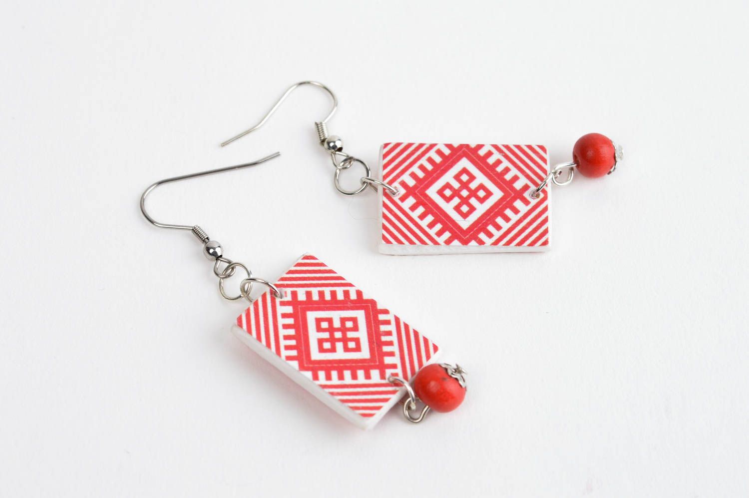 Unusual handmade wooden earrings accessories for girls fashion trends gift ideas photo 3