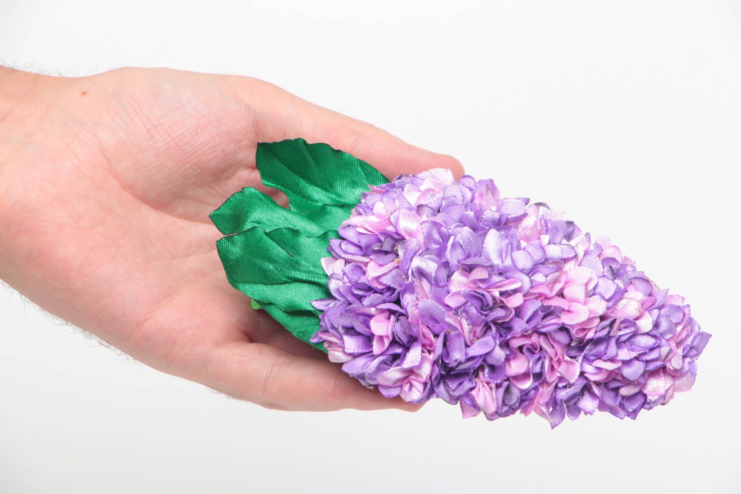 Accesorio para el pelo en forma de flor de lila hecho a mano regalo original foto 5