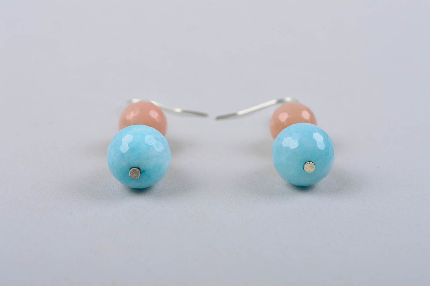 Handmade earrings agate pendant fashion natural stone accessory woman gift idea photo 4