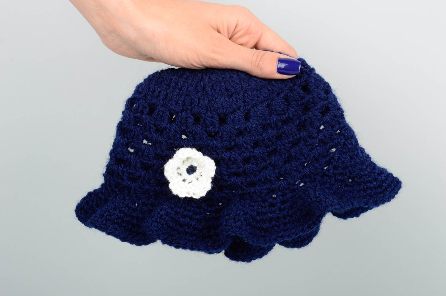 Unusual handmade crochet hat for kids head accessories for girls crochet ideas photo 2