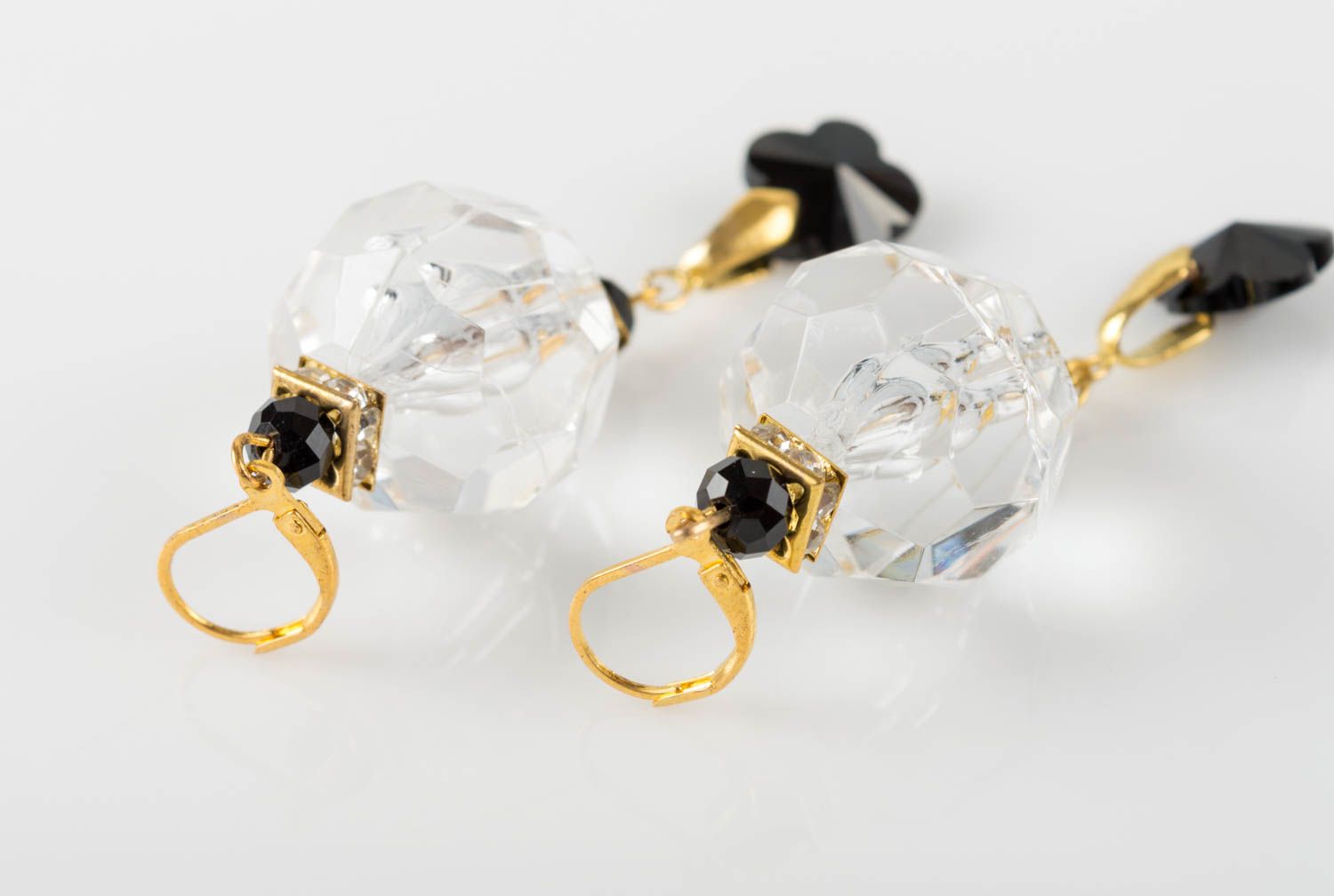Handmade crystal earrings designer earrings with beads jewelry for women photo 3