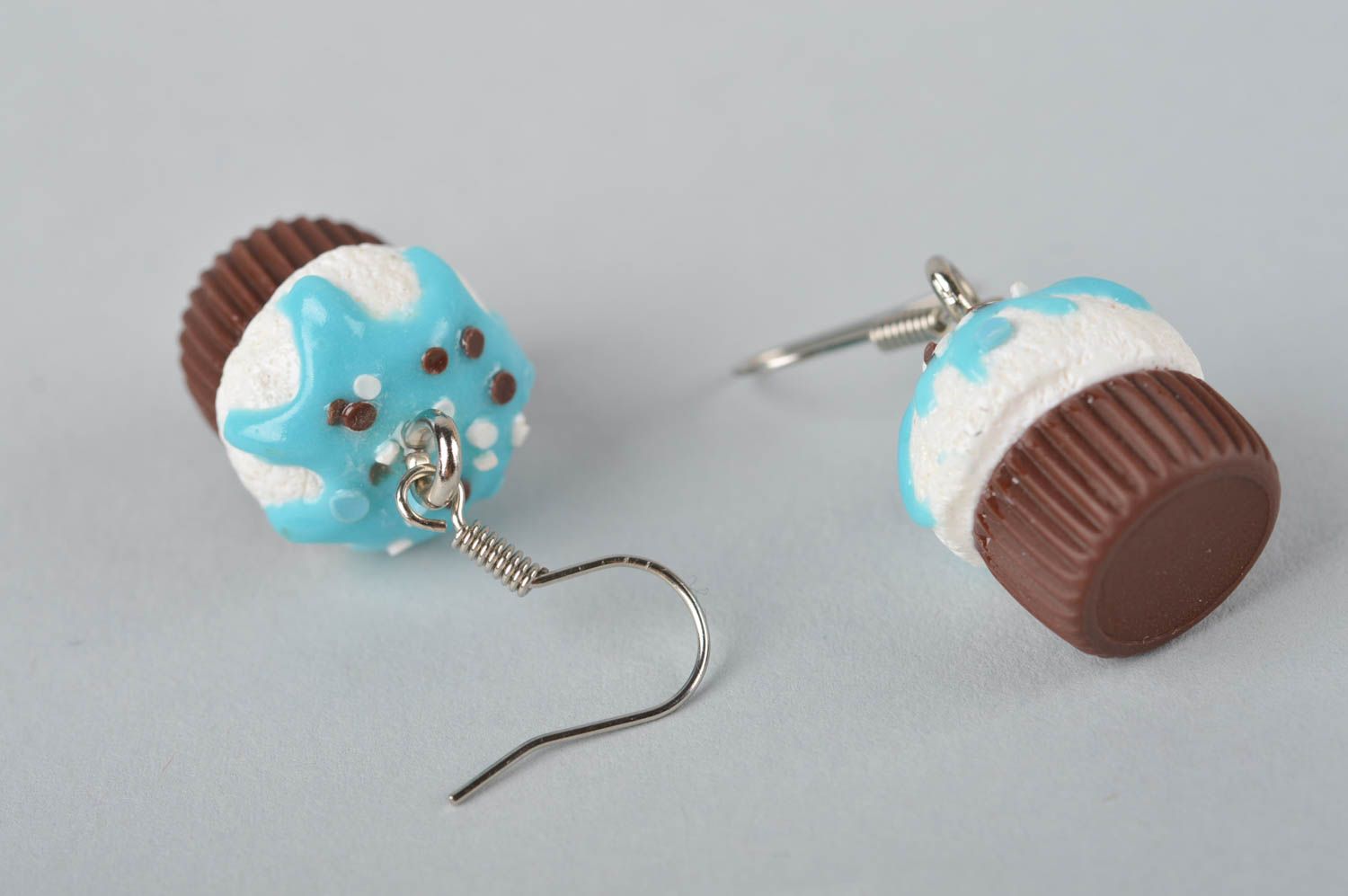 Handmade Designer Ohrringe Damen Schmuck Accessoire für Frauen süße Kuchen foto 3
