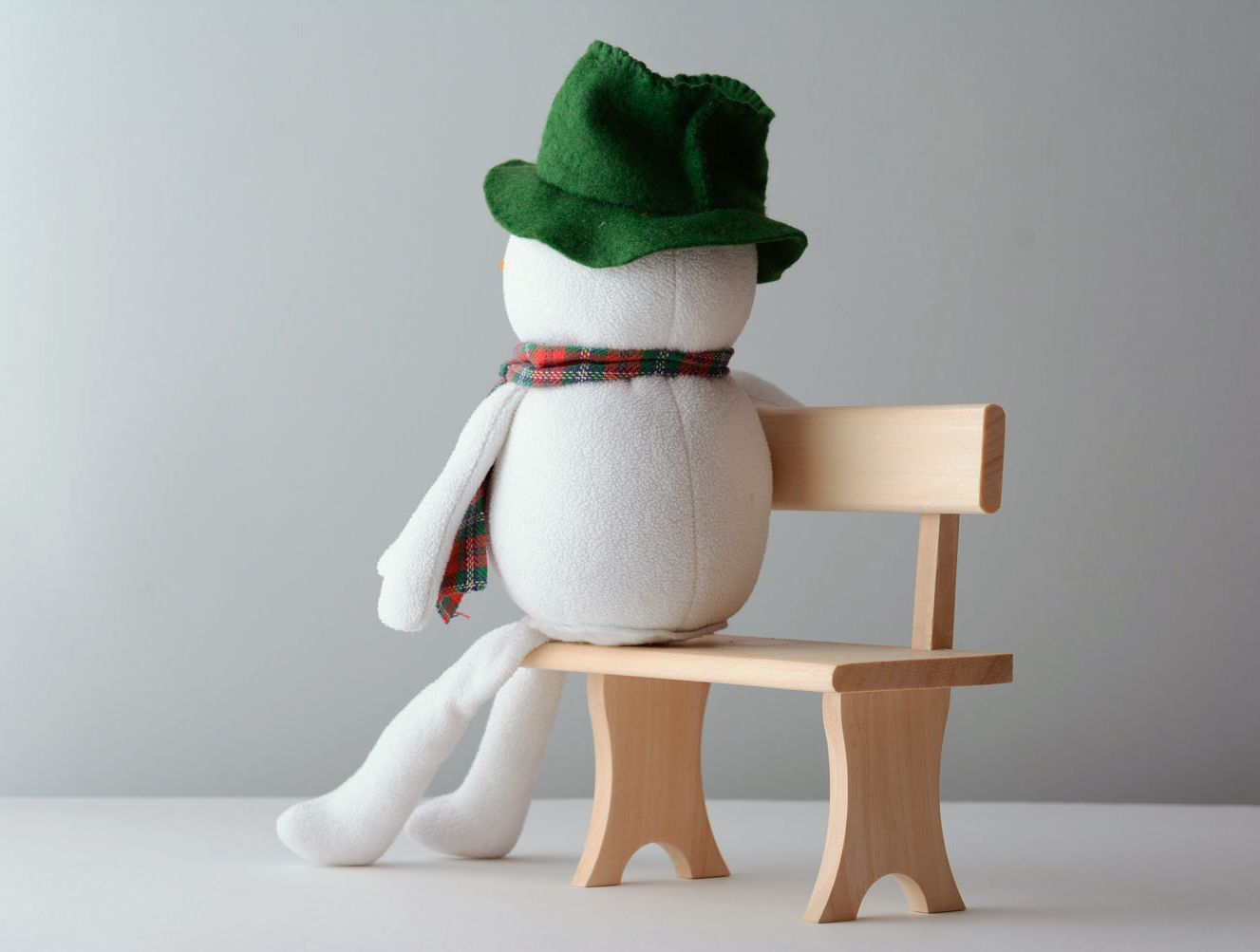 Juguete textil con forma de muñeco de nieve foto 5