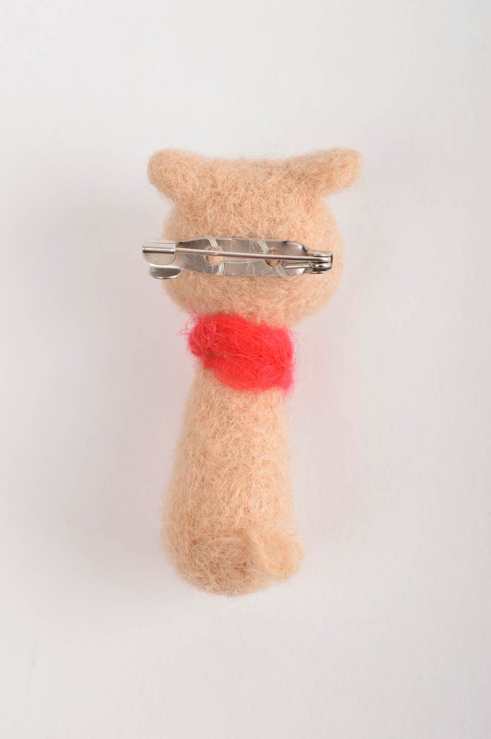 Handgefertigt Brosche Tier Schmuck aus Filz Accessoire für Frauen Katze foto 3