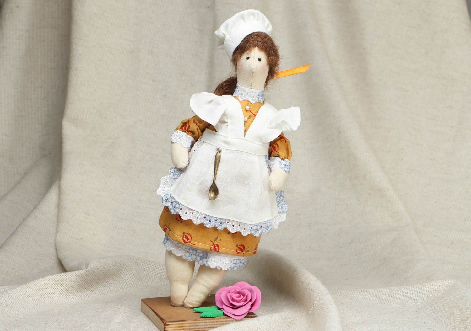 Interior fabric doll Cook with Spoon photo 1