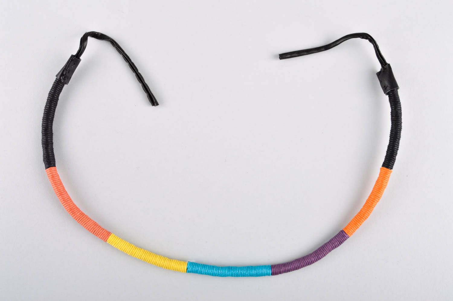 Collar hecho a mano de cuerda adorno para el cuello accesorio de mujer foto 5
