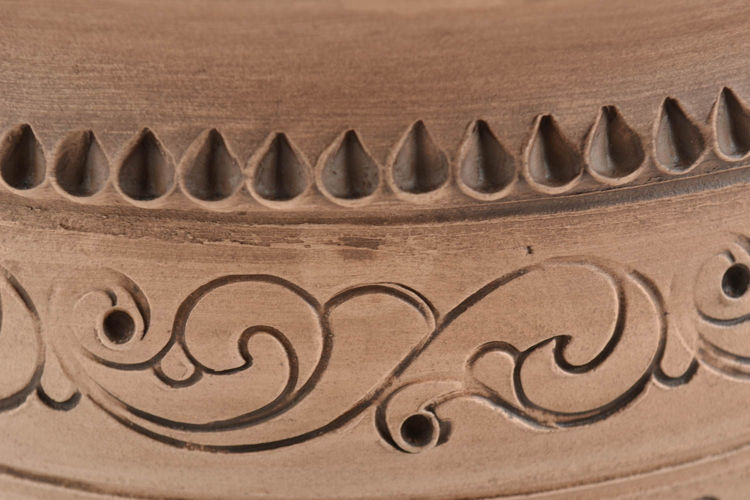 Pentola in ceramica fatta a mano vaso in argilla stoviglia decorativa in argilla foto 3