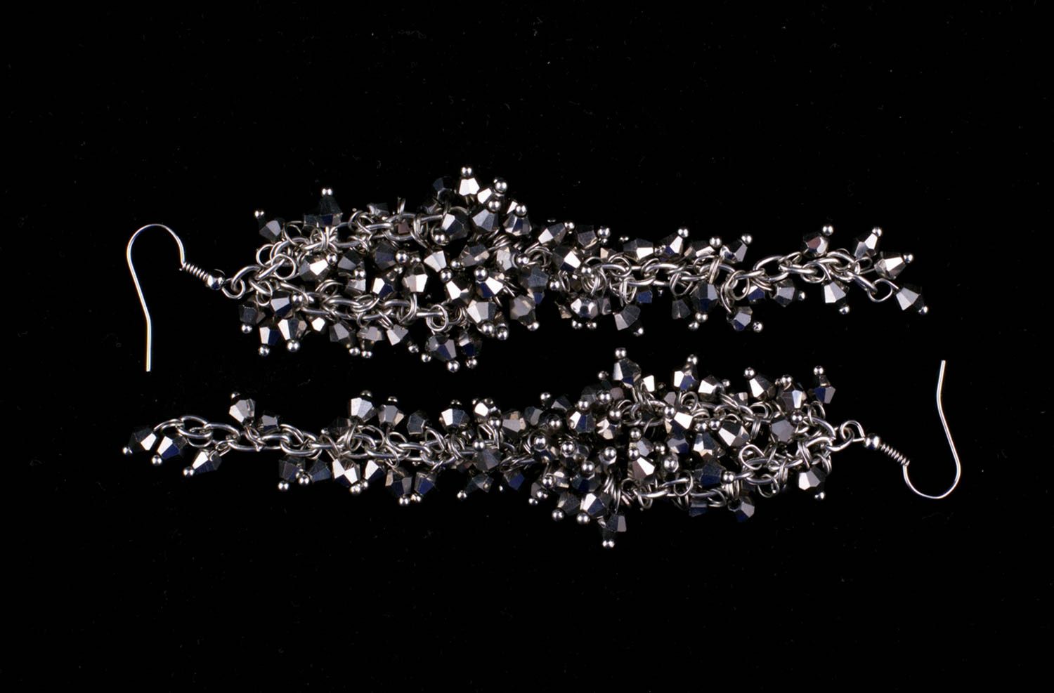 Boucles d'oreilles breloques Bijou fait main perles cristal design Cadeau femme photo 5