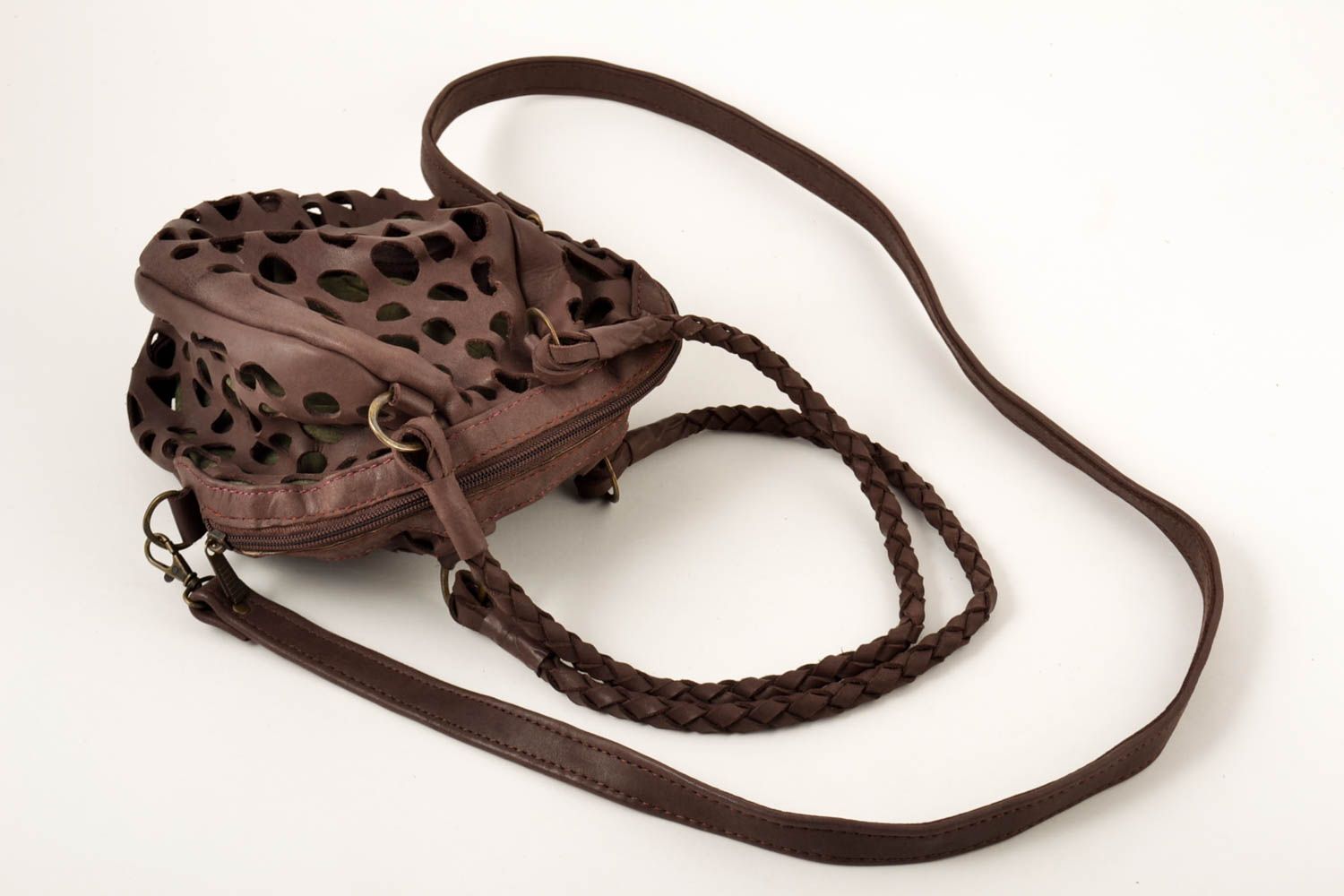 Handmade Tasche aus Leder Damen Umhängetasche Designer Tasche bunte Handtasche foto 2