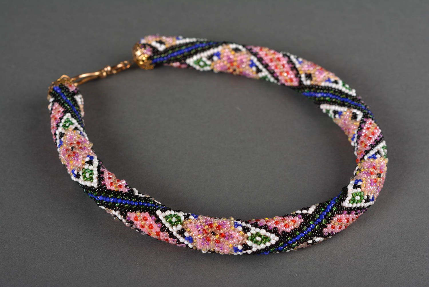 Handmade buntes Damen Collier Modeschmuck Halskette Accessoire für Frauen foto 5