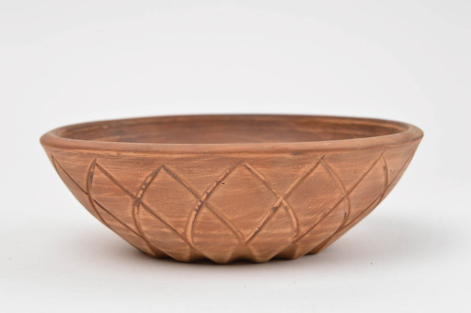6,30 lead-free clay handmade soup bowl pottery décor 0,72 lb photo 2