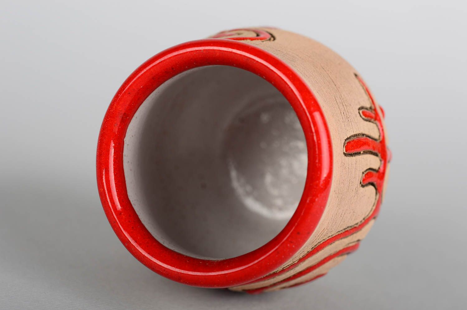 Vaso para chupito de cerámica hecho a mano utensilio de cocina regalo original foto 2