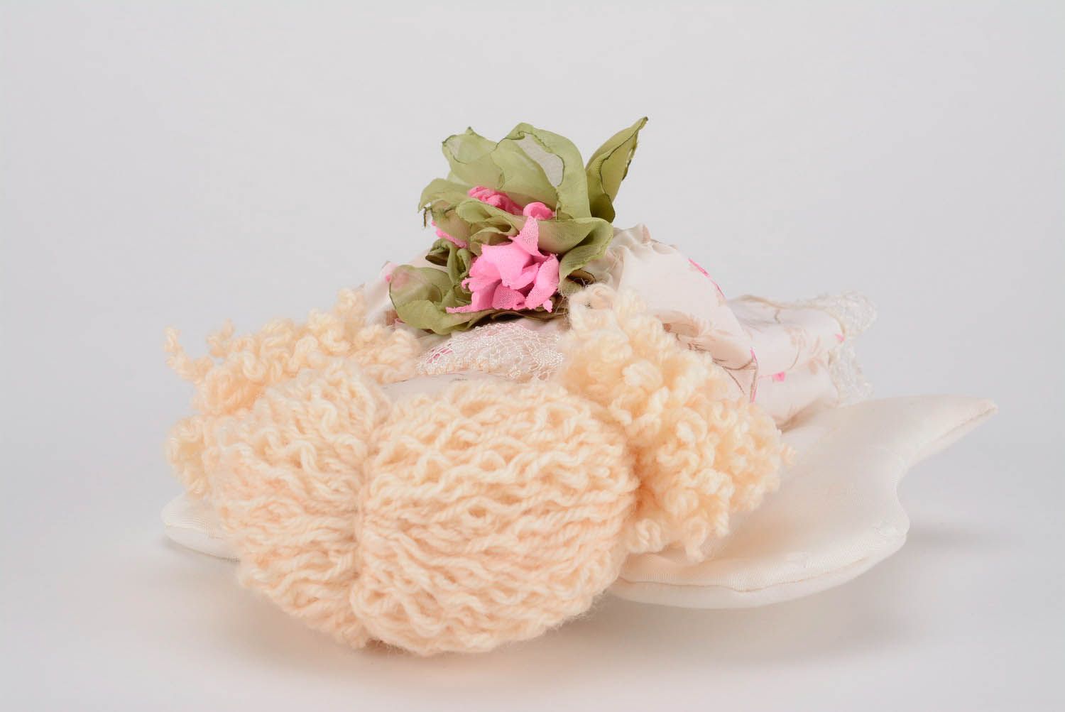 Handmade Stoffpuppe Blumenengel foto 5