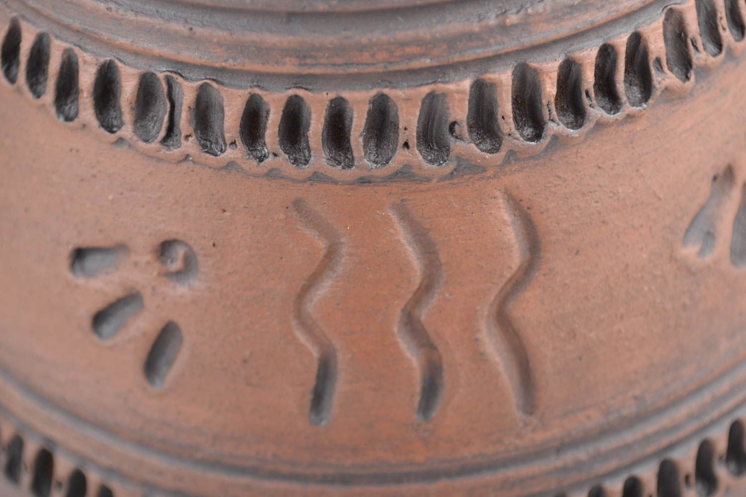 60 oz ceramic jug in brown color with handle 2,81 lb photo 3