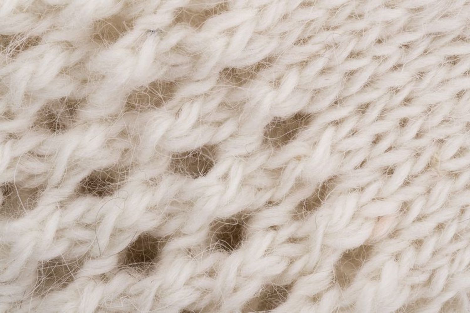 Calcetines largos blancos de lana foto 4