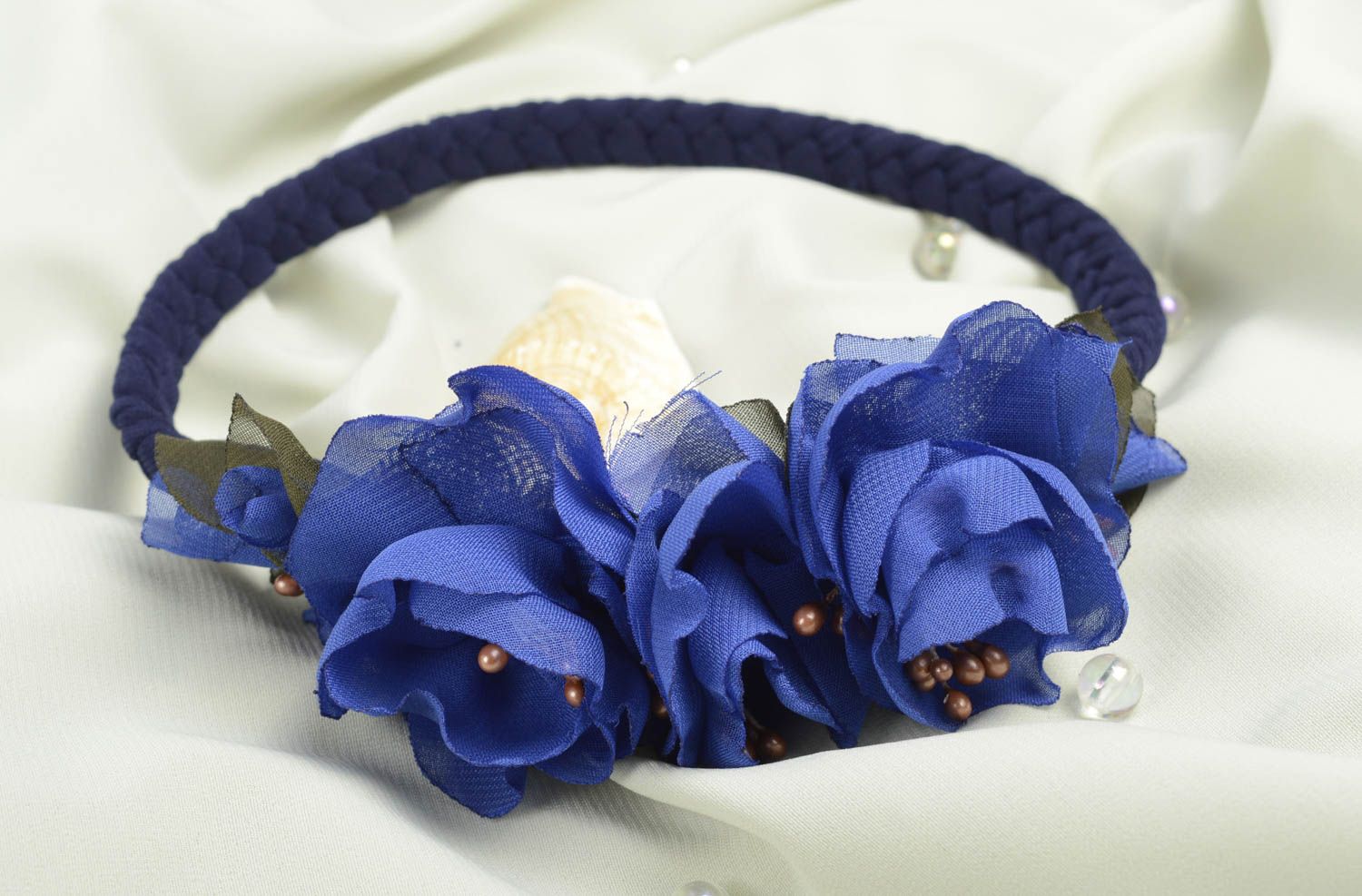 Beautiful handmade flower headband designer hair accessories trendy hair photo 5