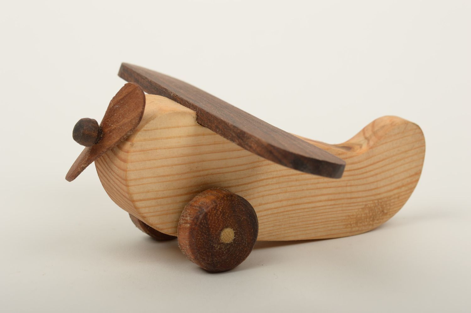 Juguete para niños hecho a mano avión de madera ecológica regalo original foto 1