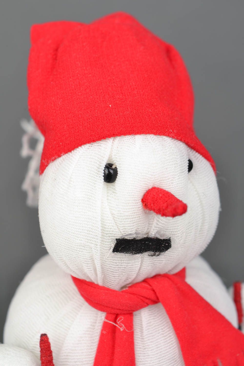 Pupazzo di neve fatto a mano pupazzo di peluche giocattolo simpatico da bambini foto 3
