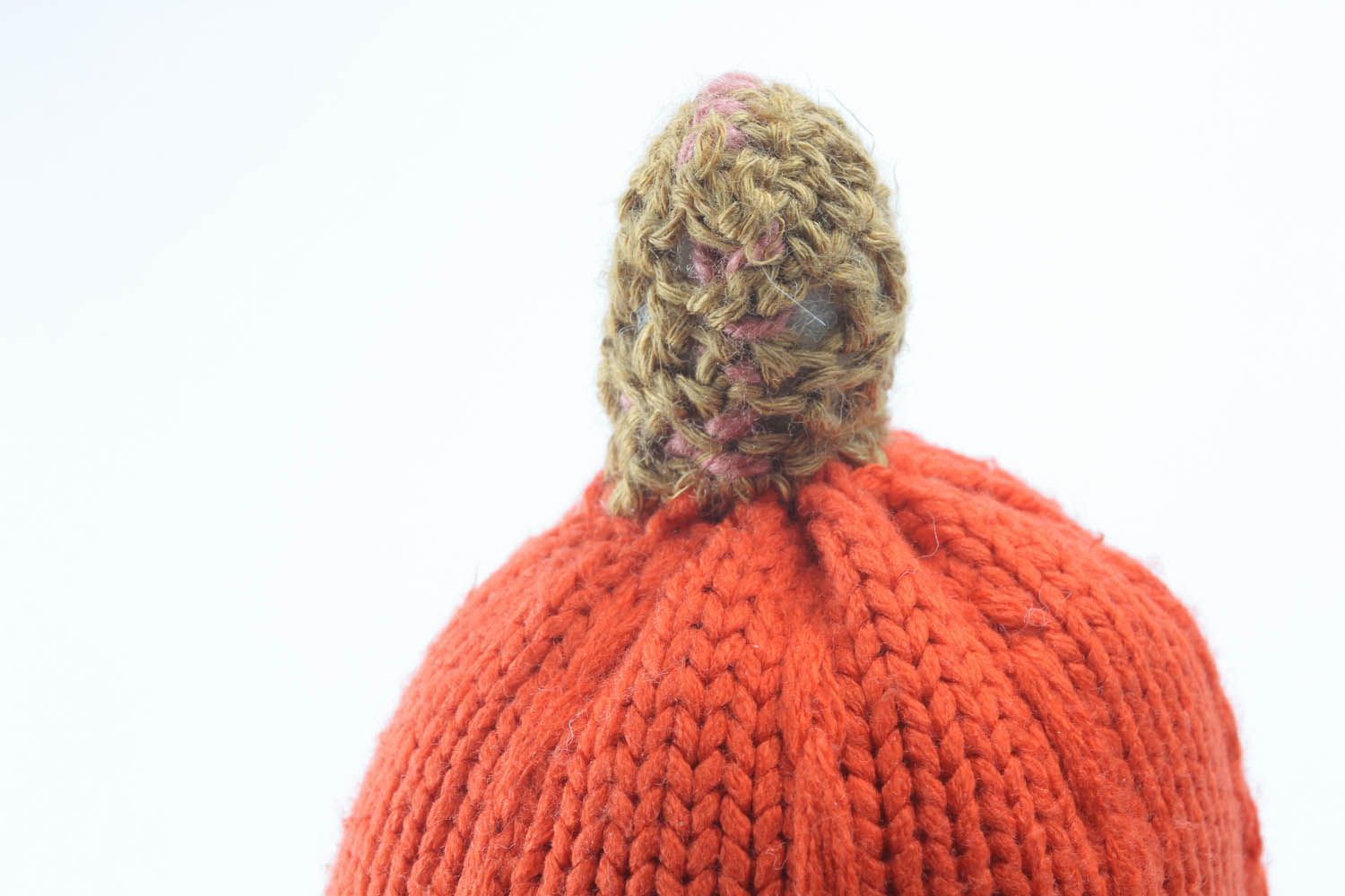 Zucca a maglia fatta a mano giocattolo di peluche decorazione di casa di lana
 foto 4