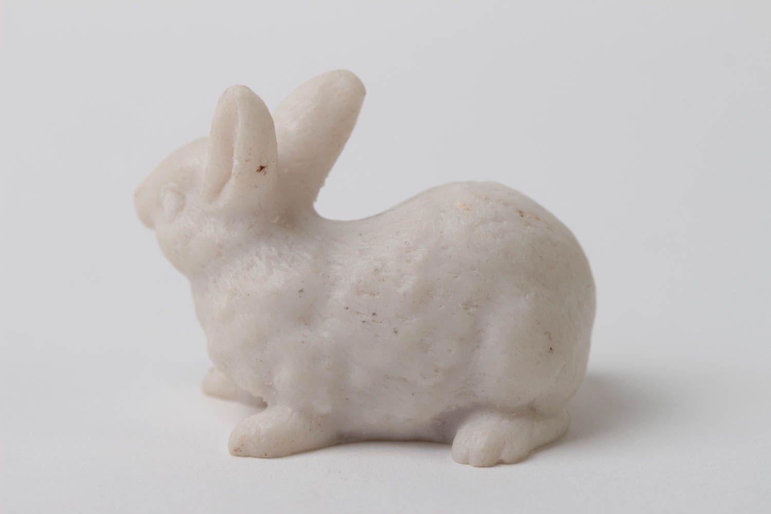 Figurine lapin fait main petite Statuette lapin blanc Objet à décorer photo 4