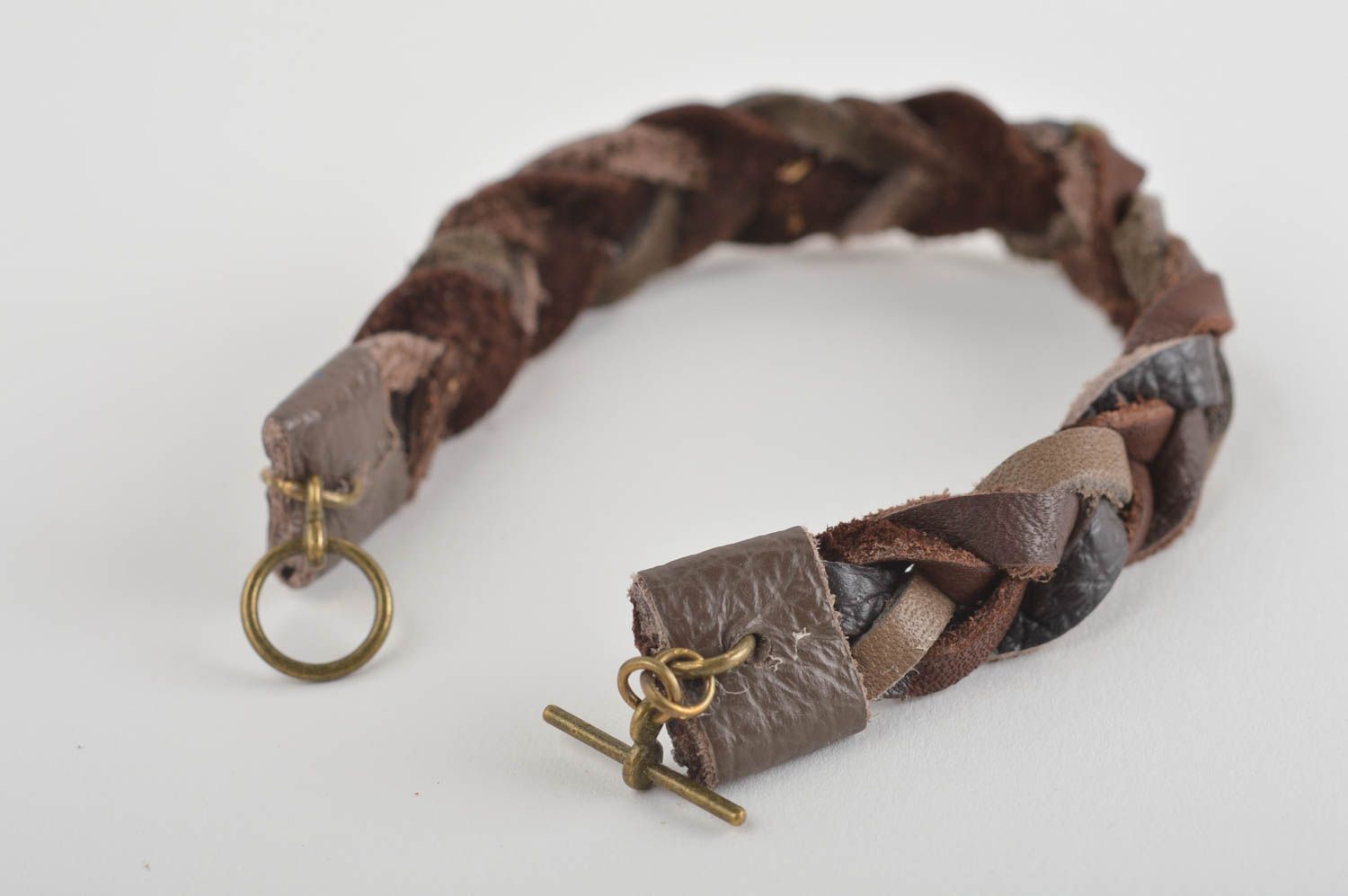 Designer Schmuck handgemacht Leder Armband Accessoires für Frauen geflochten foto 5