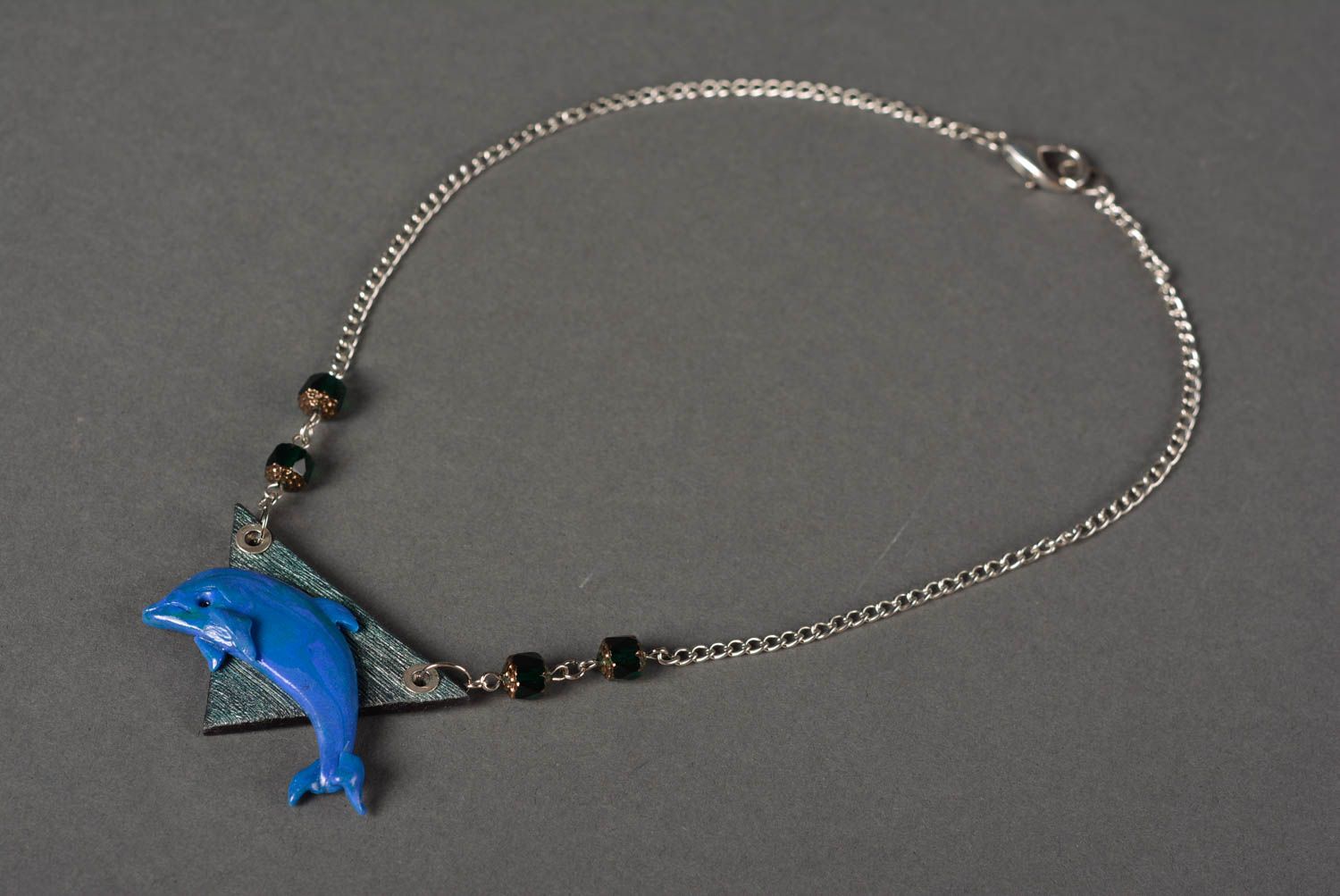 Handmade Delfin Anhänger Polymer Clay Schmuck Accessoire für Frauen originell foto 4