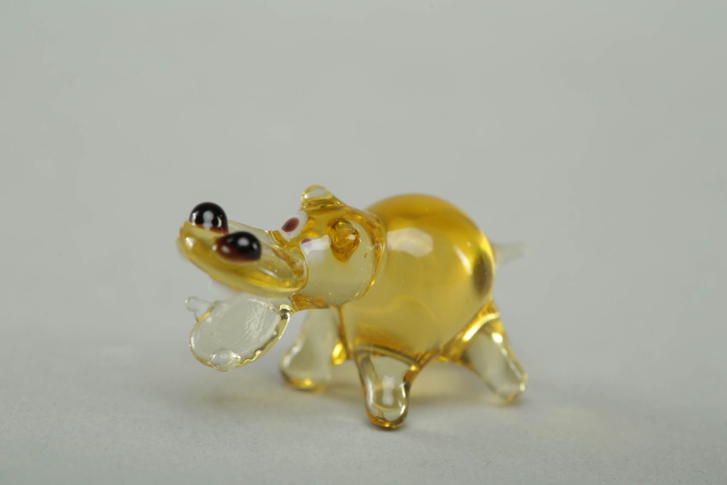 Figurine en verre au chalumeau originale Hippopotame photo 1