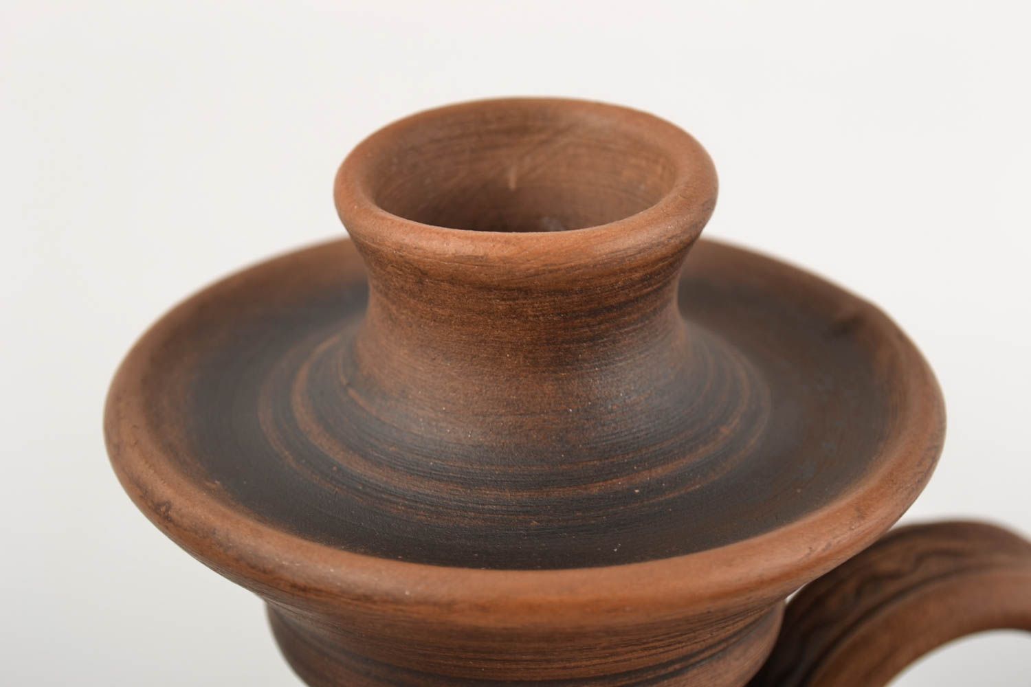 Заварной чайник ручной работы глиняные чашки керамический подсвечник набор фото 3