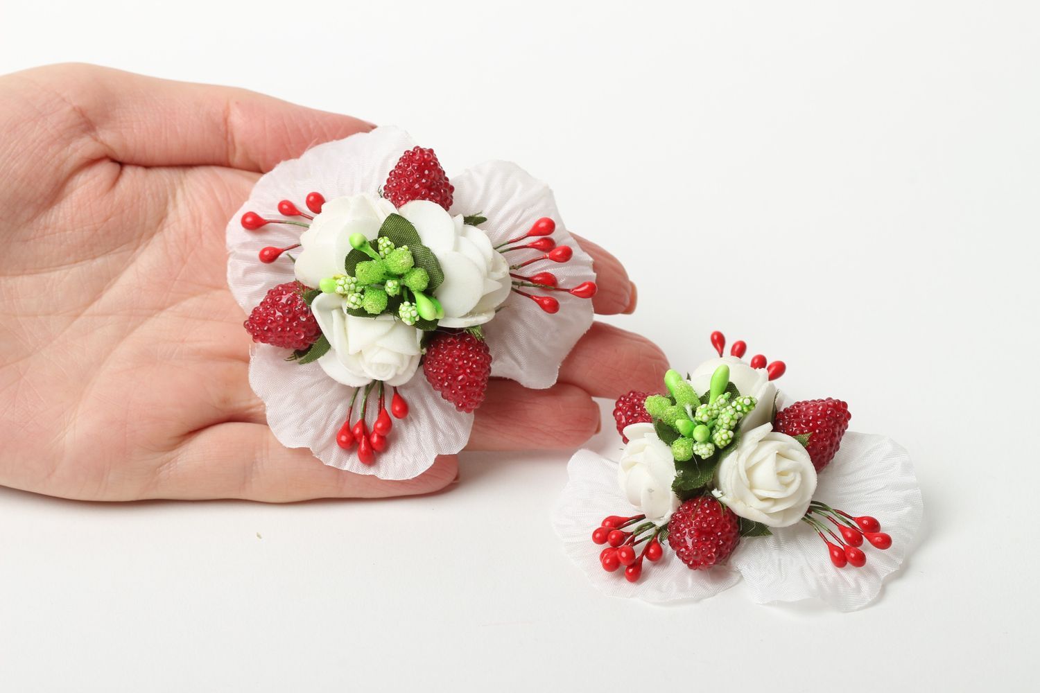 Handgemachter Schmuck Haargummi mit Blumen Damen Modeschmuck Mode Accessoire foto 5