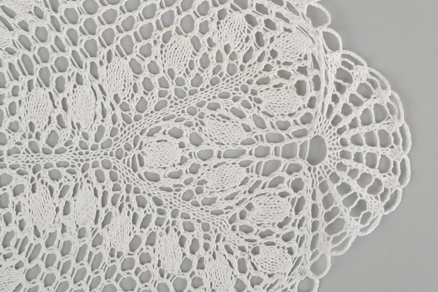Openwork knitted tablecloth handmade lace napkin vintage style home decor photo 4