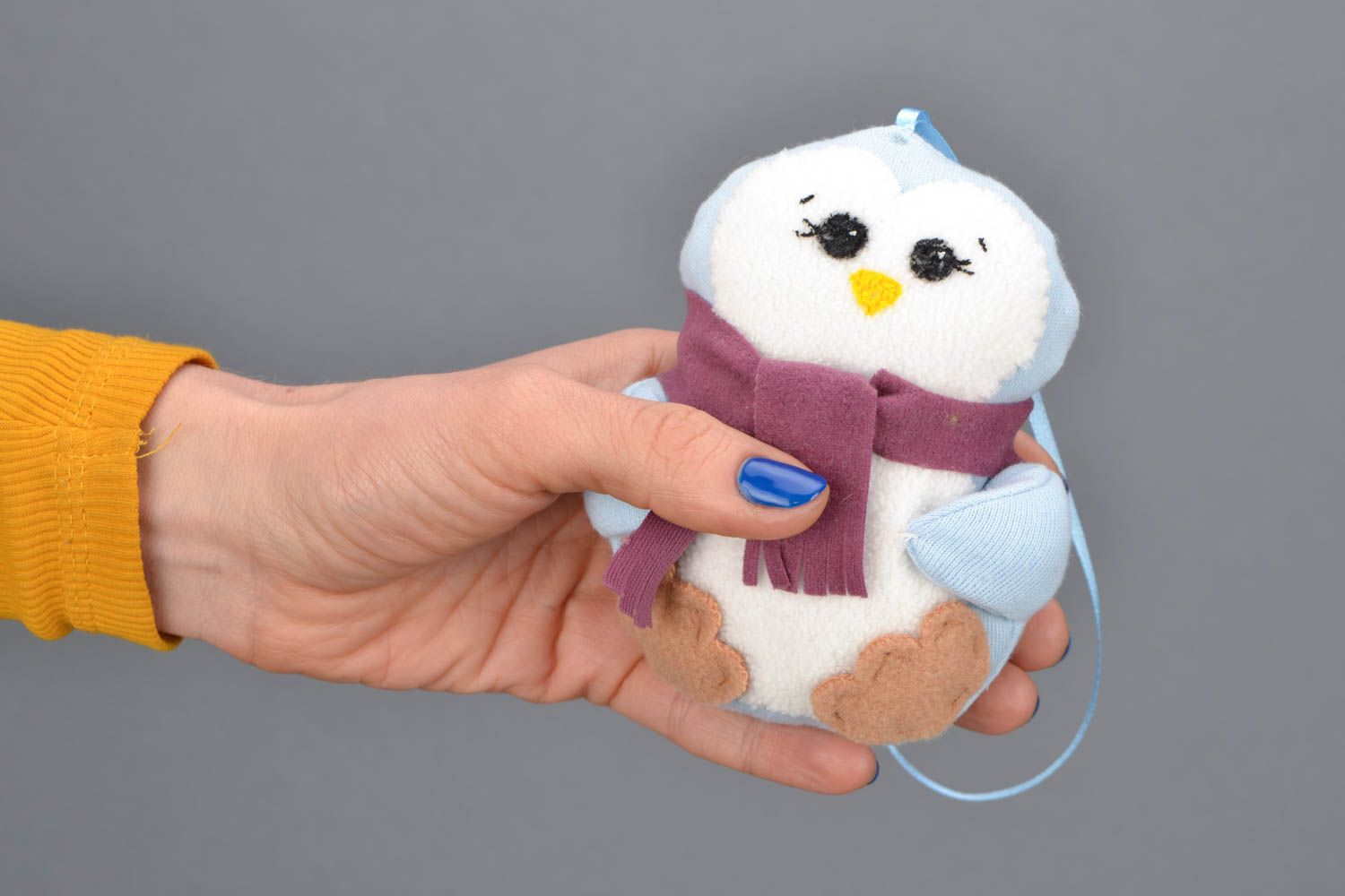 Handmade soft toy with eyelet Snowman photo 2