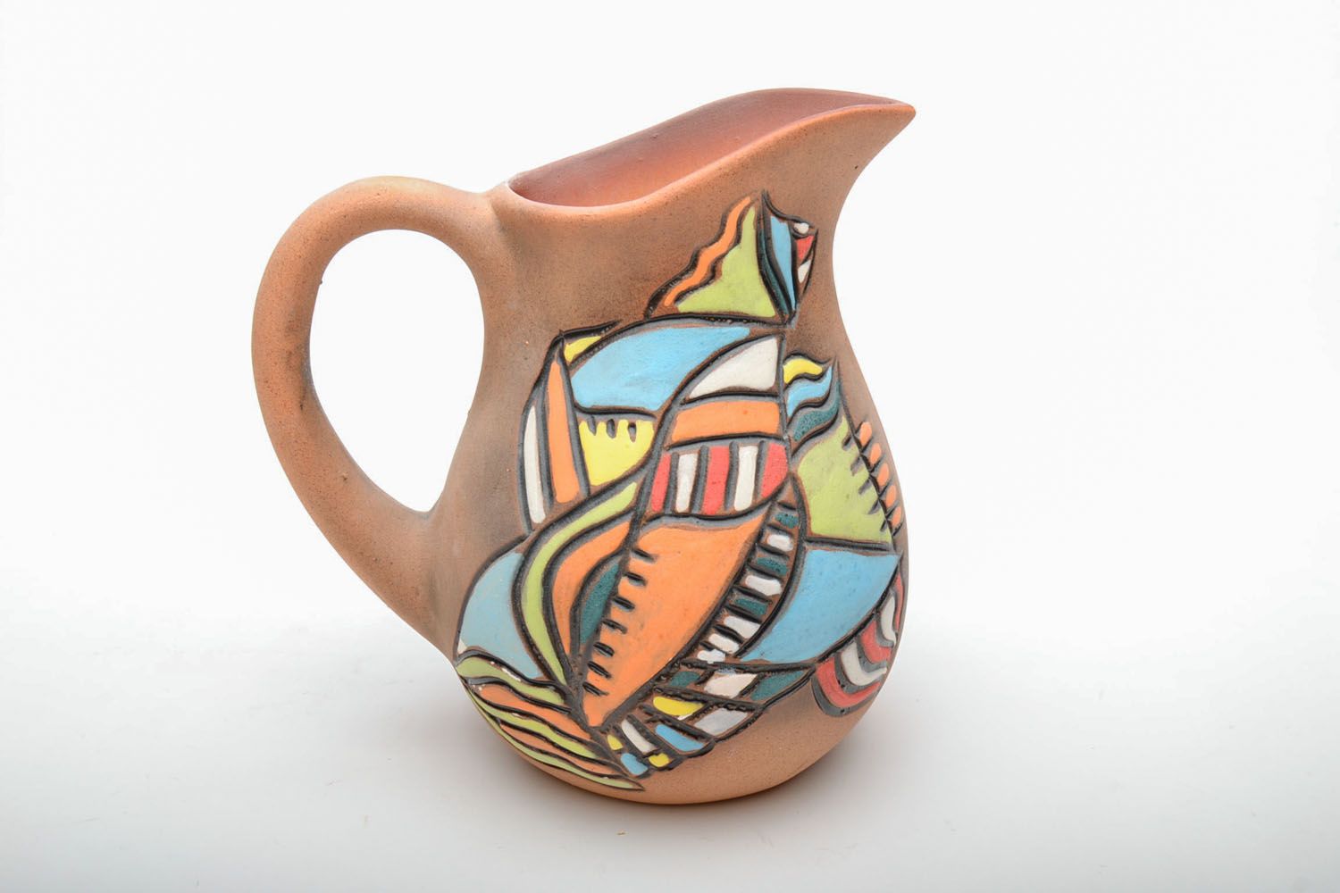 30 oz handmade ceramic classic style water pitcher 1,6 lb photo 3