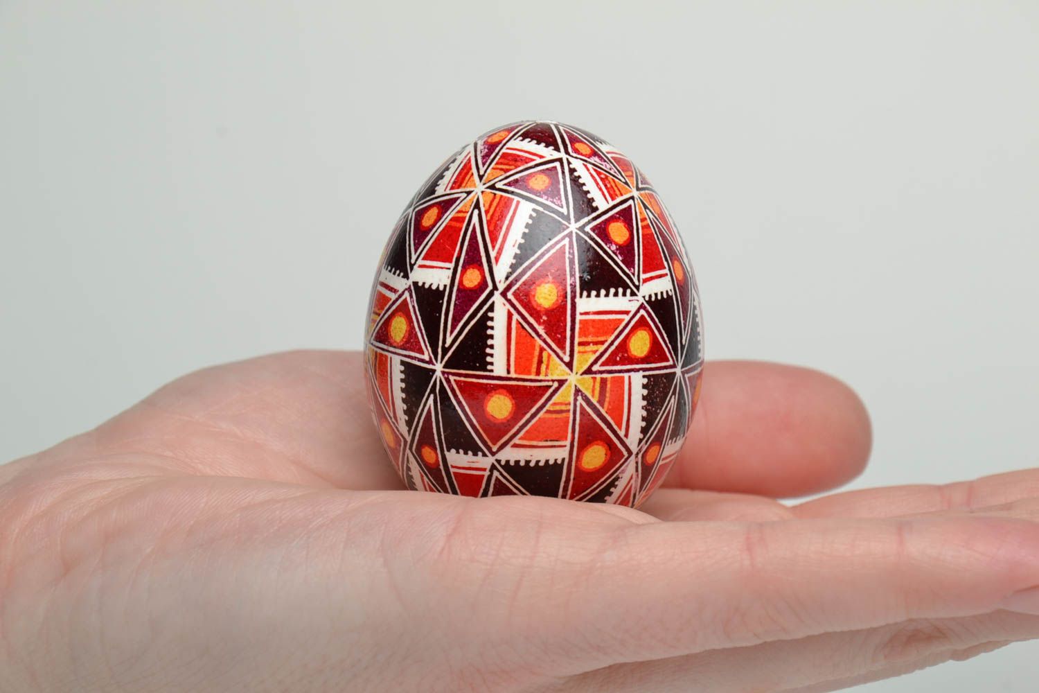 Handmade Easter egg with patterns photo 5