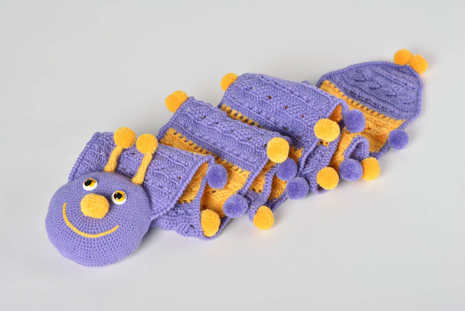 Handmade Schal Kinder Accessoire für Kinder schön Kinder Geschenk Raupe foto 1