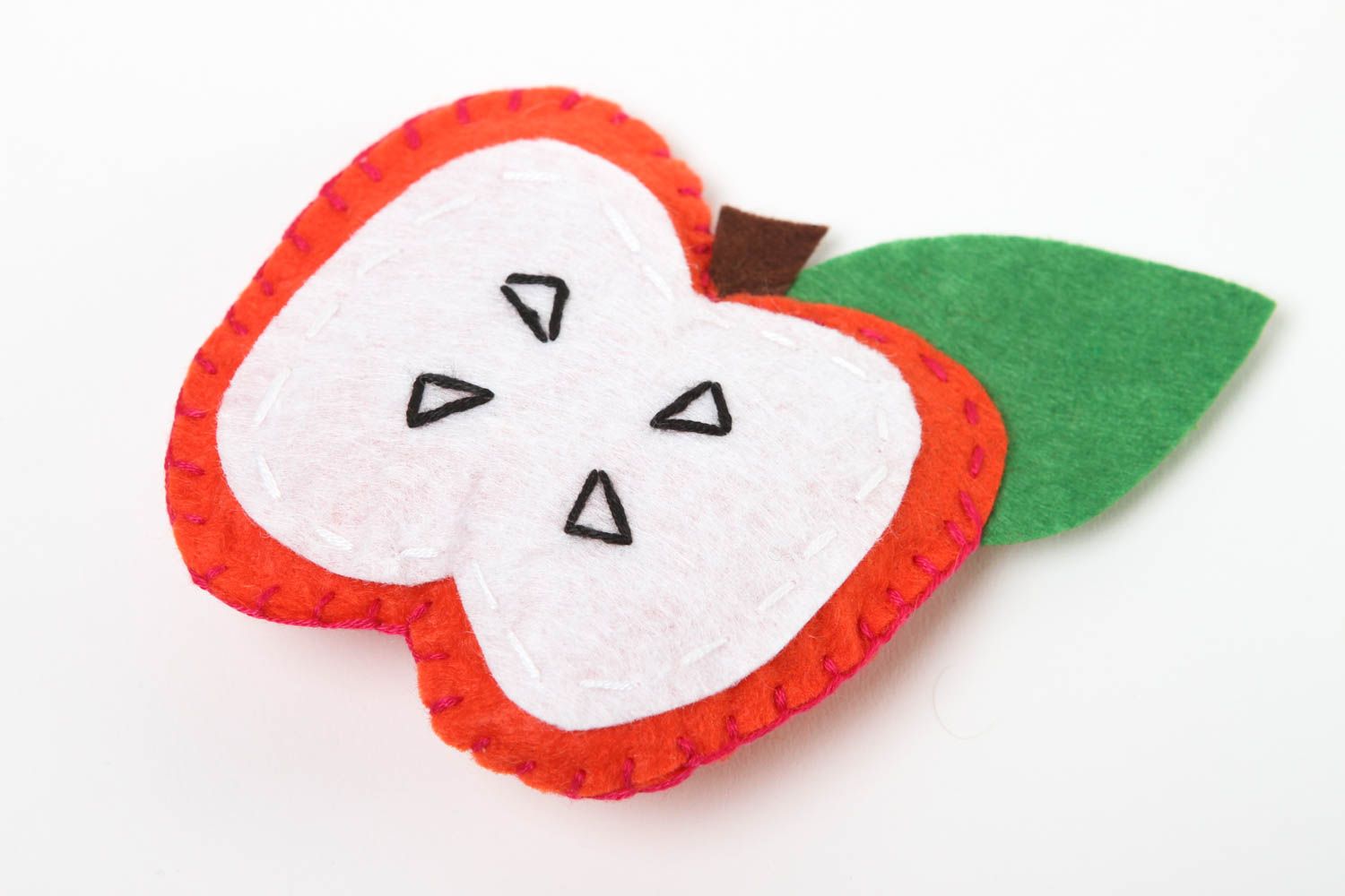 Игрушка ручной работы игрушка фрукт авторская игрушка мягкое яблочко детское фото 2