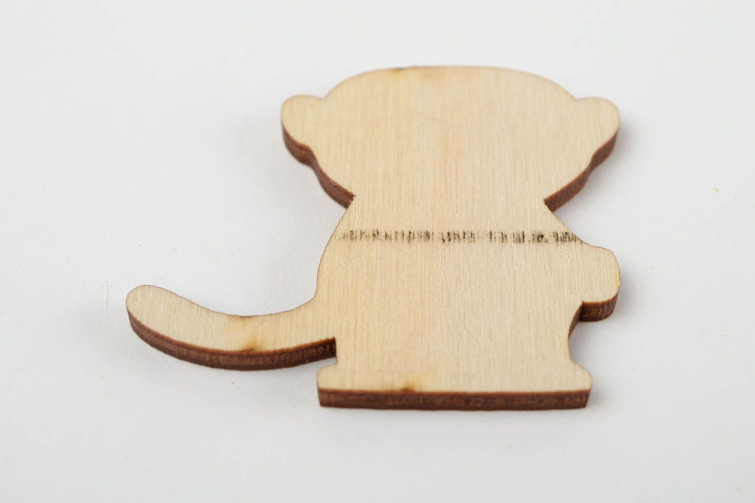 Handmade Holz Rohling Miniatur Figur  Figur zum Bemalen kleiner süßer Affe foto 5