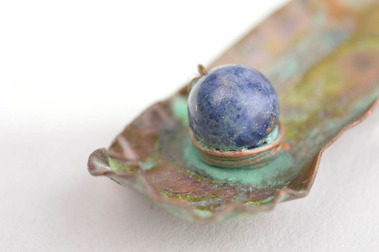 Handmade accessory gift ideas unusual pendant for women copper jewelry photo 5
