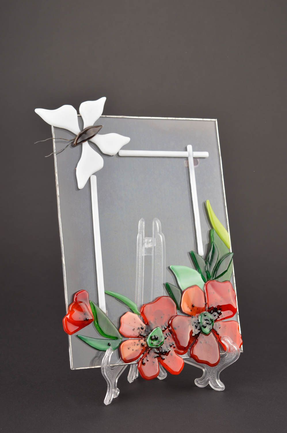 Beautiful handmade photo frame glass photo frame glass art table decor photo 5