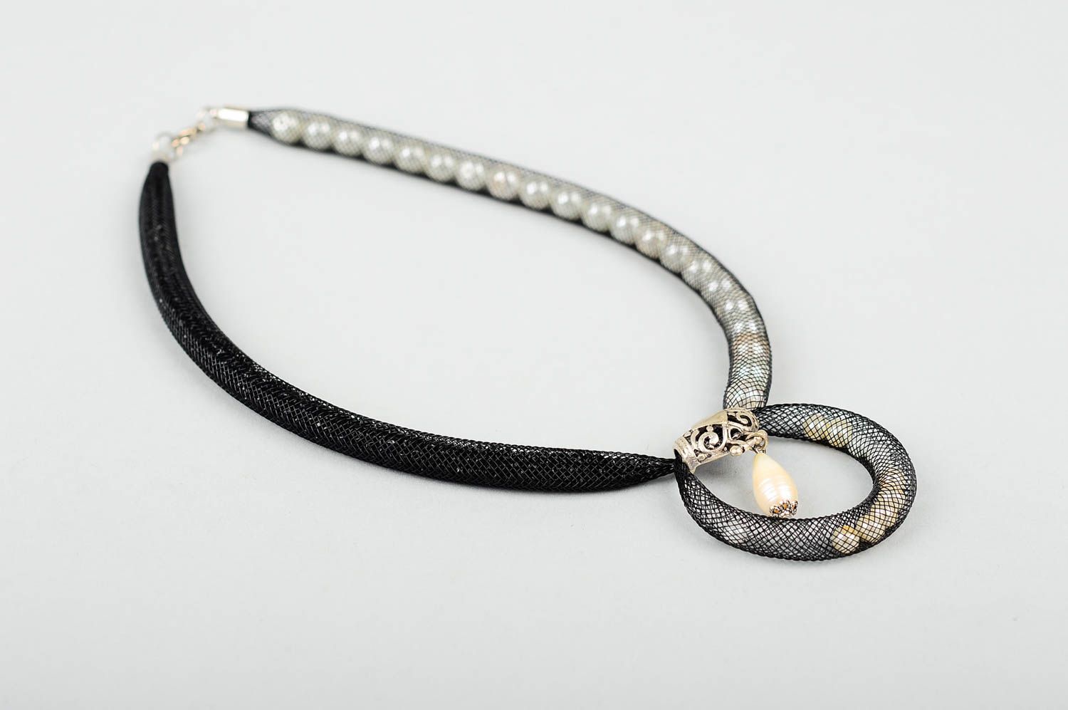 Damen Collier handgefertigt Schmuck Halskette Accessoire für Frauen interessant foto 3