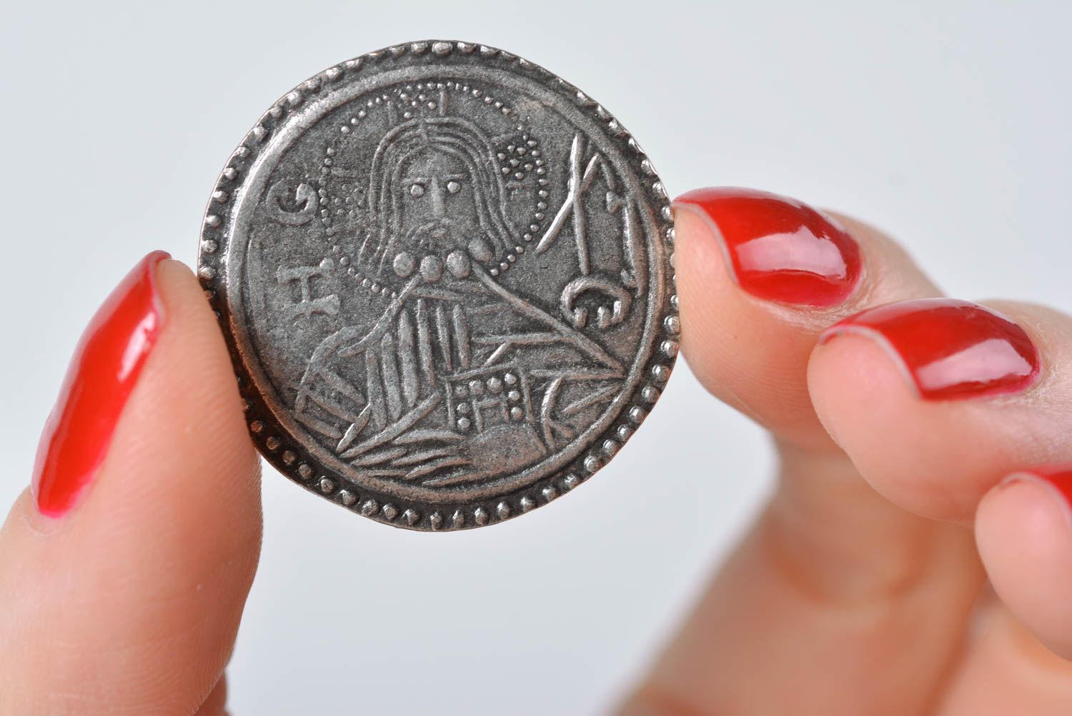 Копия монеты handmade редкая монета латунная старая монета Серебрянник Владимира фото 4