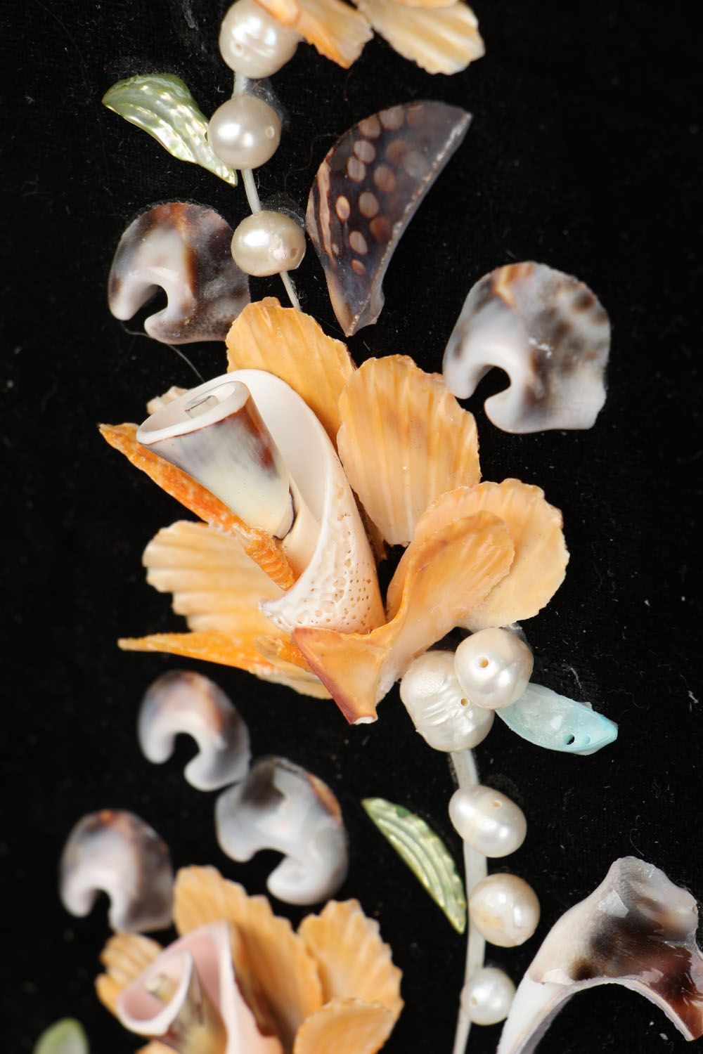 Unusual panel with shells and fish bones photo 2