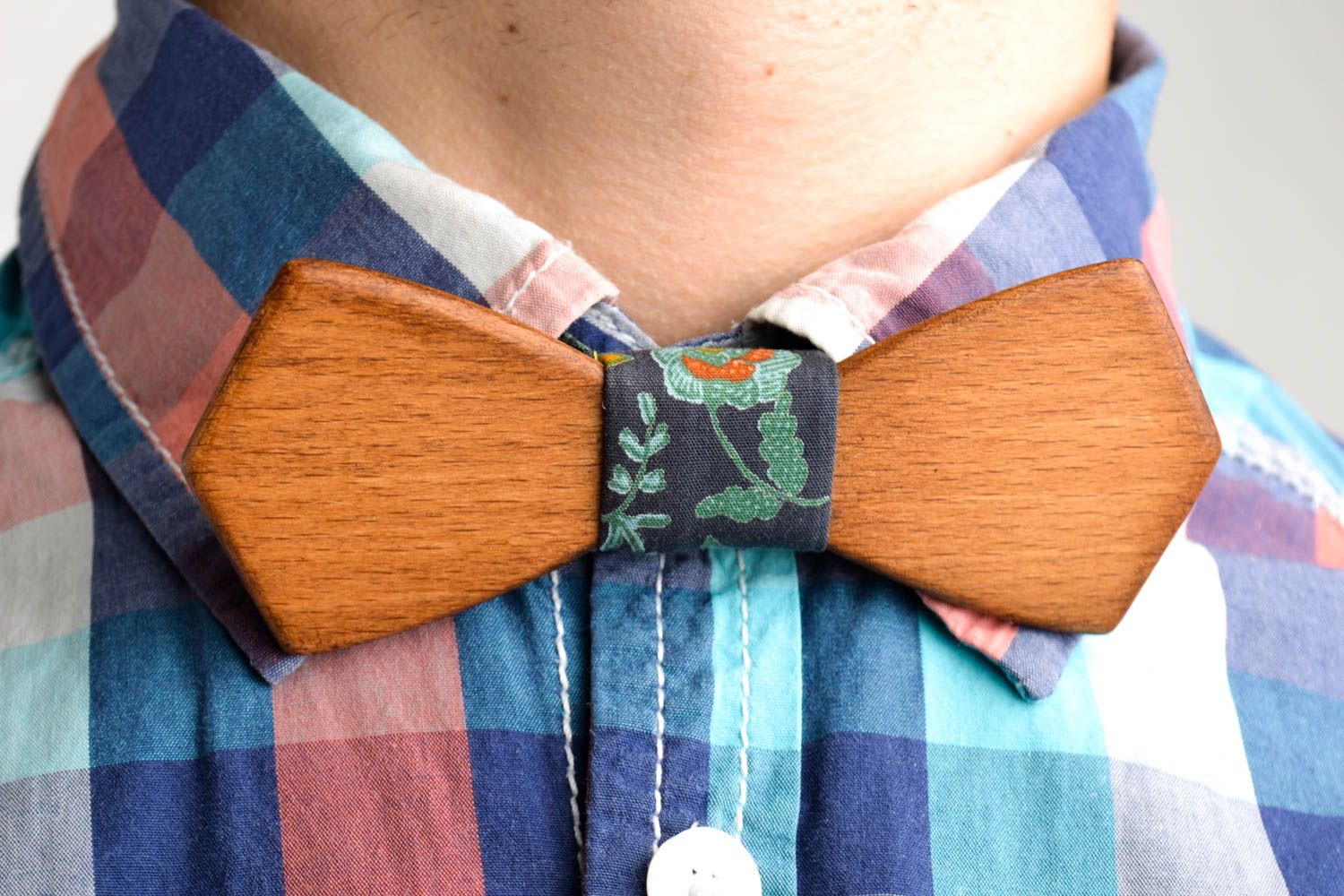 Handmade dark designer bow tie unusual male bow tie stylish accessory for men photo 1