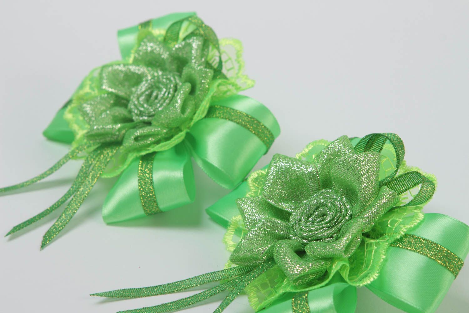 Set of 2 hair accessories handmade jewelry flowers for hair hair ornaments photo 3