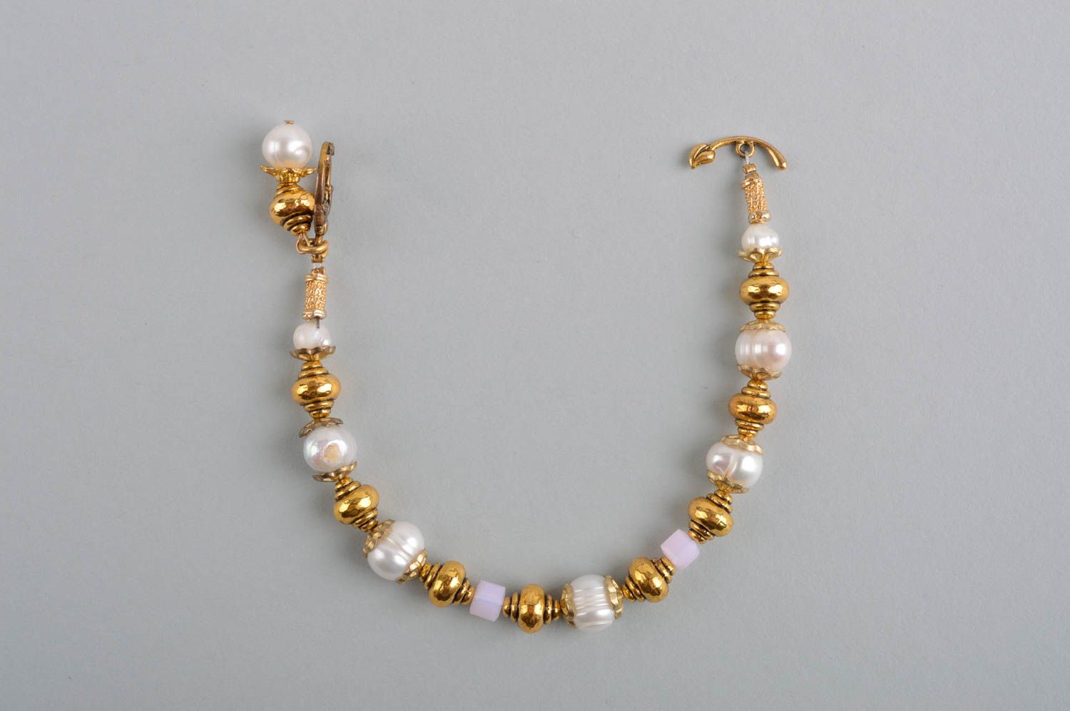 Bracelet fantaisie Bijou fait main design perles cristaux Accessoire femme photo 5