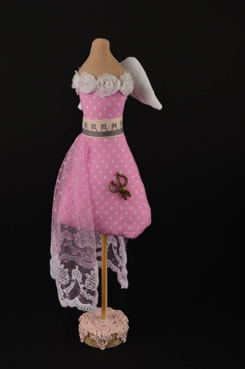 Кукла ручной работы кукла из ткани авторская кукла на подставке дизайнерская фото 1