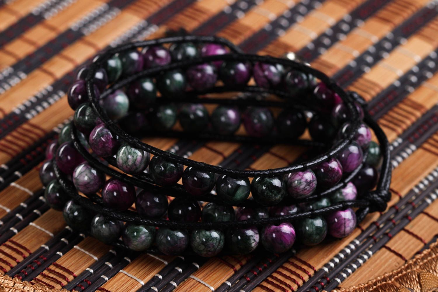 Tourmaline bracelet handmade bracelet with natural stones stylish accessory photo 1